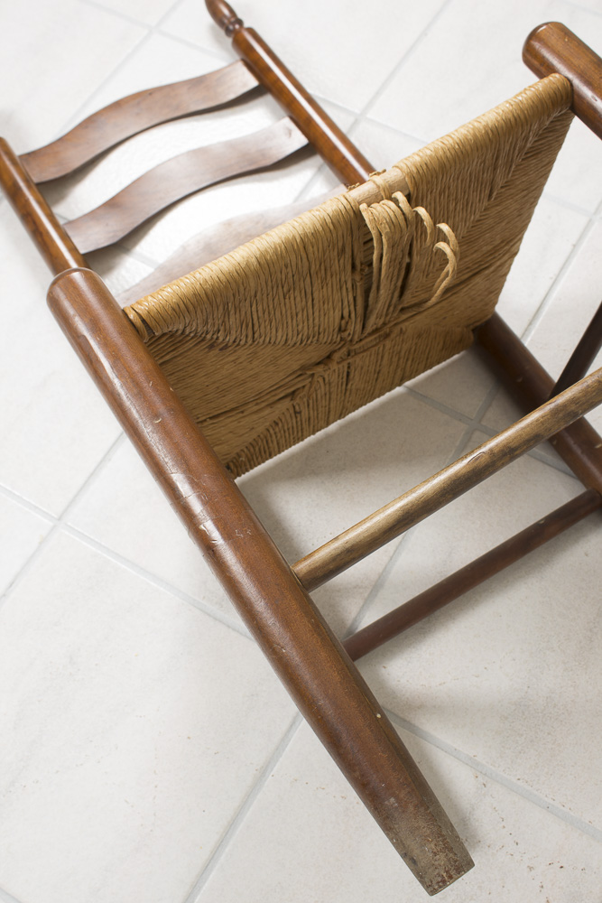 Ladderback Side Chairs With Rush Seats