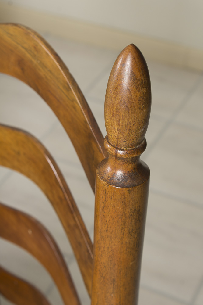 Ladderback Side Chairs With Rush Seats