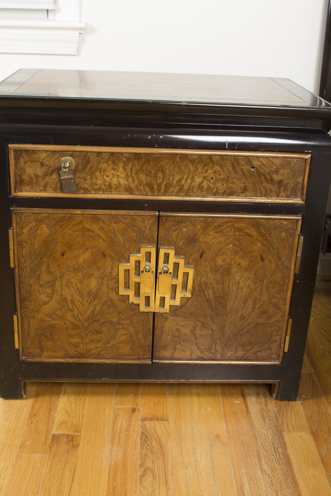 Vintage Chinese Style Nightstands by Century Furniture