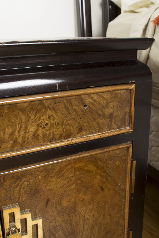 Vintage Chinese Style Nightstands by Century Furniture