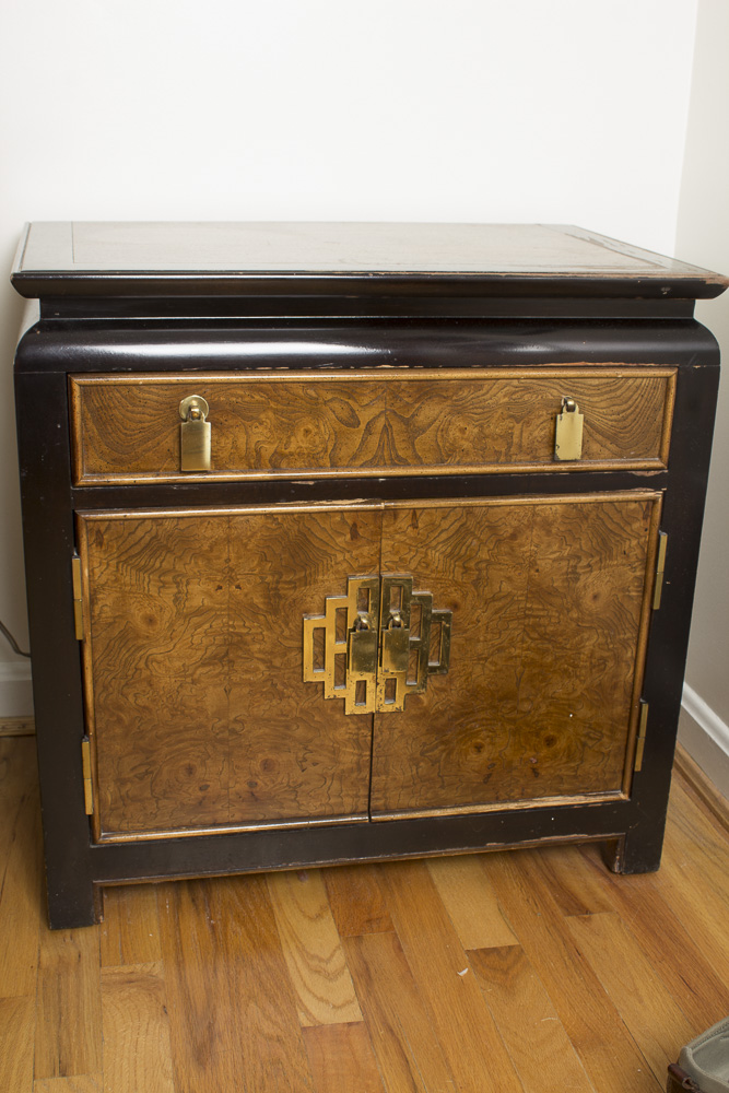Vintage Chinese Style Nightstands by Century Furniture