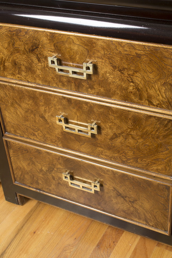 Vintage Chinese Style Dresser With Mirror by Century Furniture