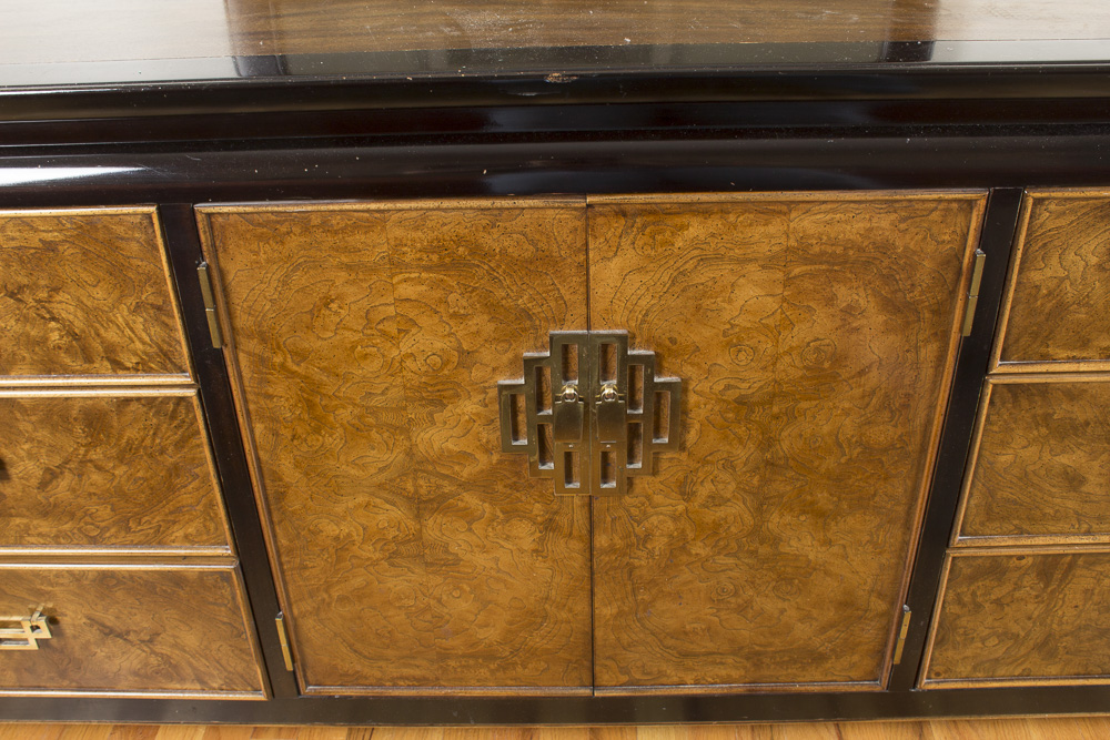 Vintage Chinese Style Dresser With Mirror by Century Furniture