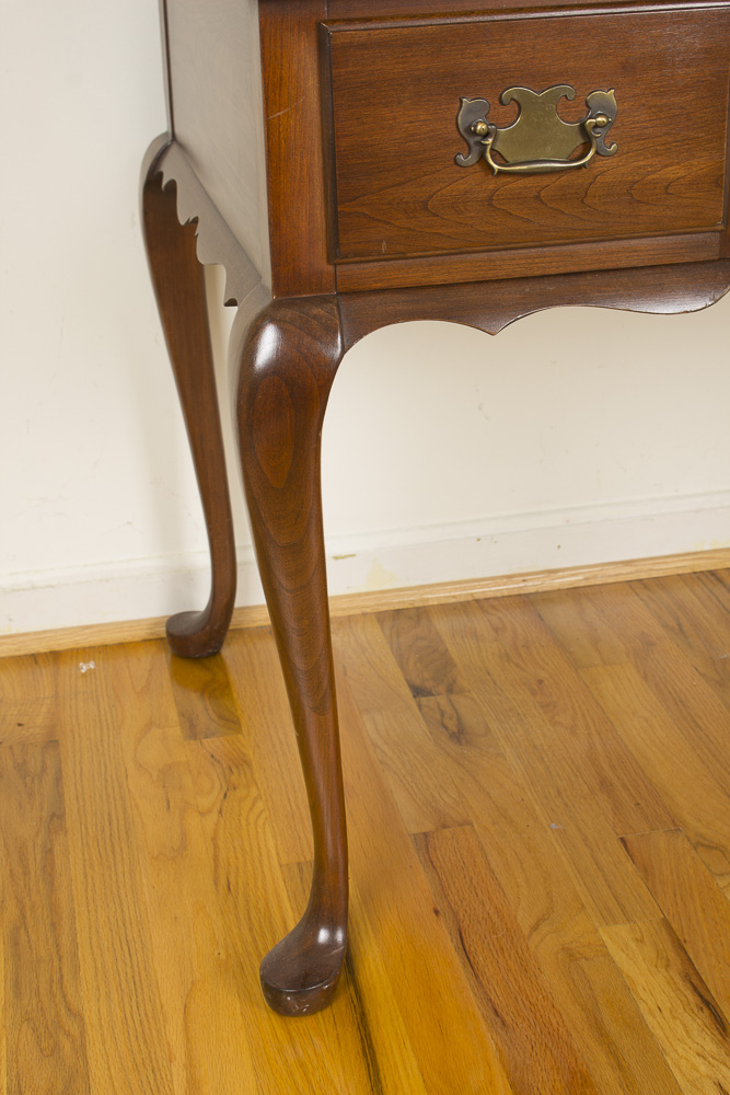 Vintage Queen Anne Style Three-Drawer Writing Table