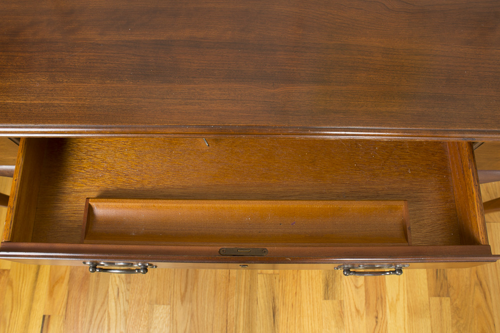 Vintage Queen Anne Style Three-Drawer Writing Table