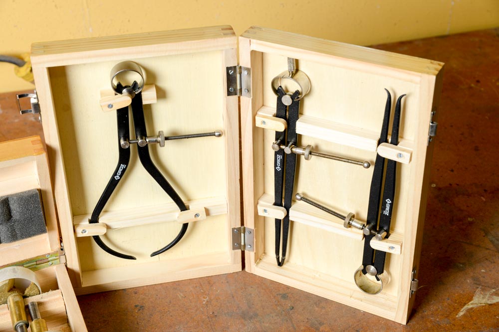 Drill Master Forstner Bit Set and Groz Craftsmen's Caliper and Divider Set