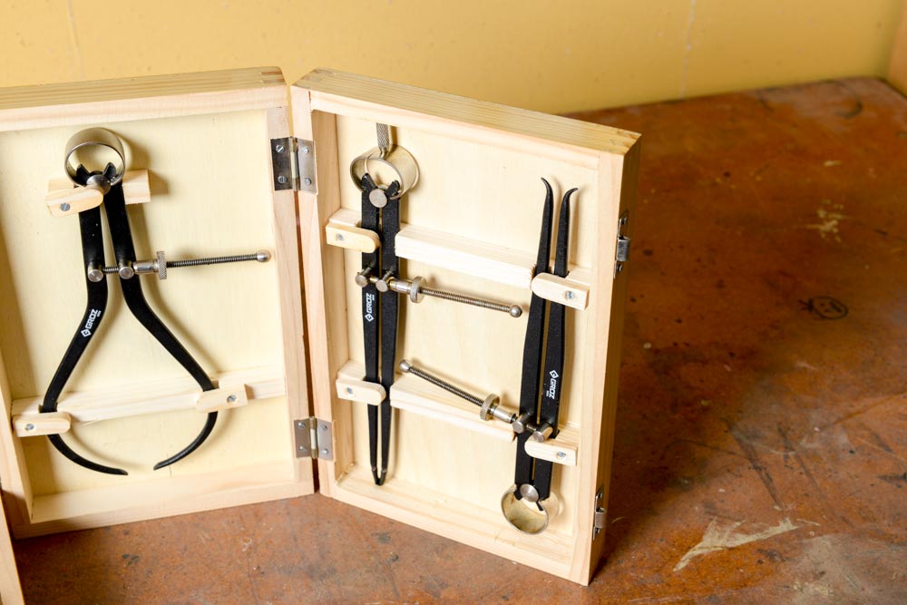 Drill Master Forstner Bit Set and Groz Craftsmen's Caliper and Divider Set