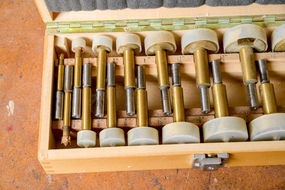 Drill Master Forstner Bit Set and Groz Craftsmen's Caliper and Divider Set