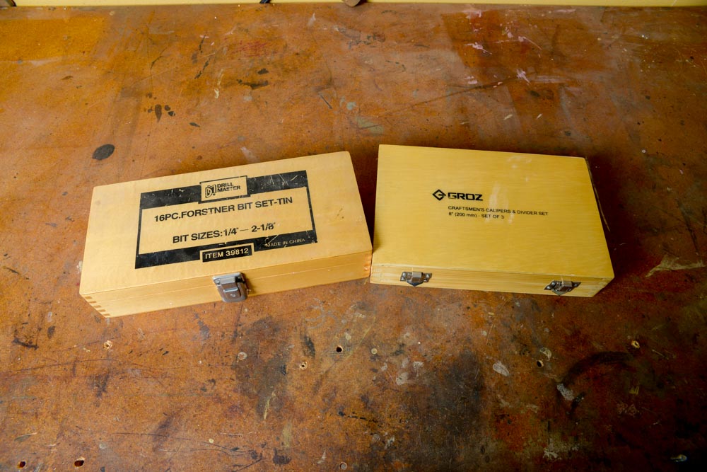 Drill Master Forstner Bit Set and Groz Craftsmen's Caliper and Divider Set