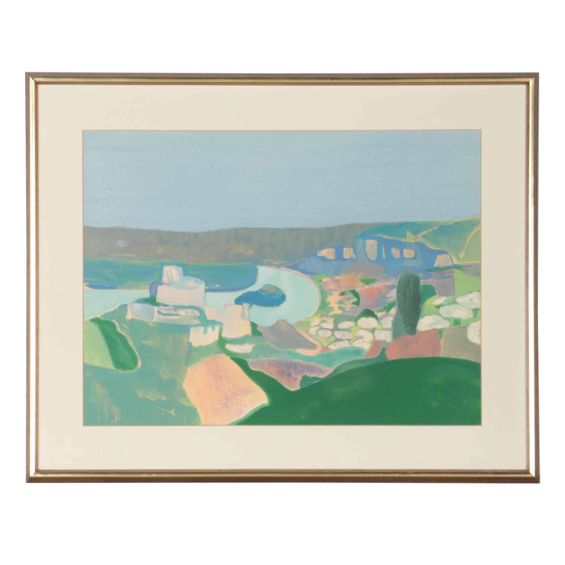 Erwin Endel Limited Edition Lithograph on Paper "La Seine aux Andelys"