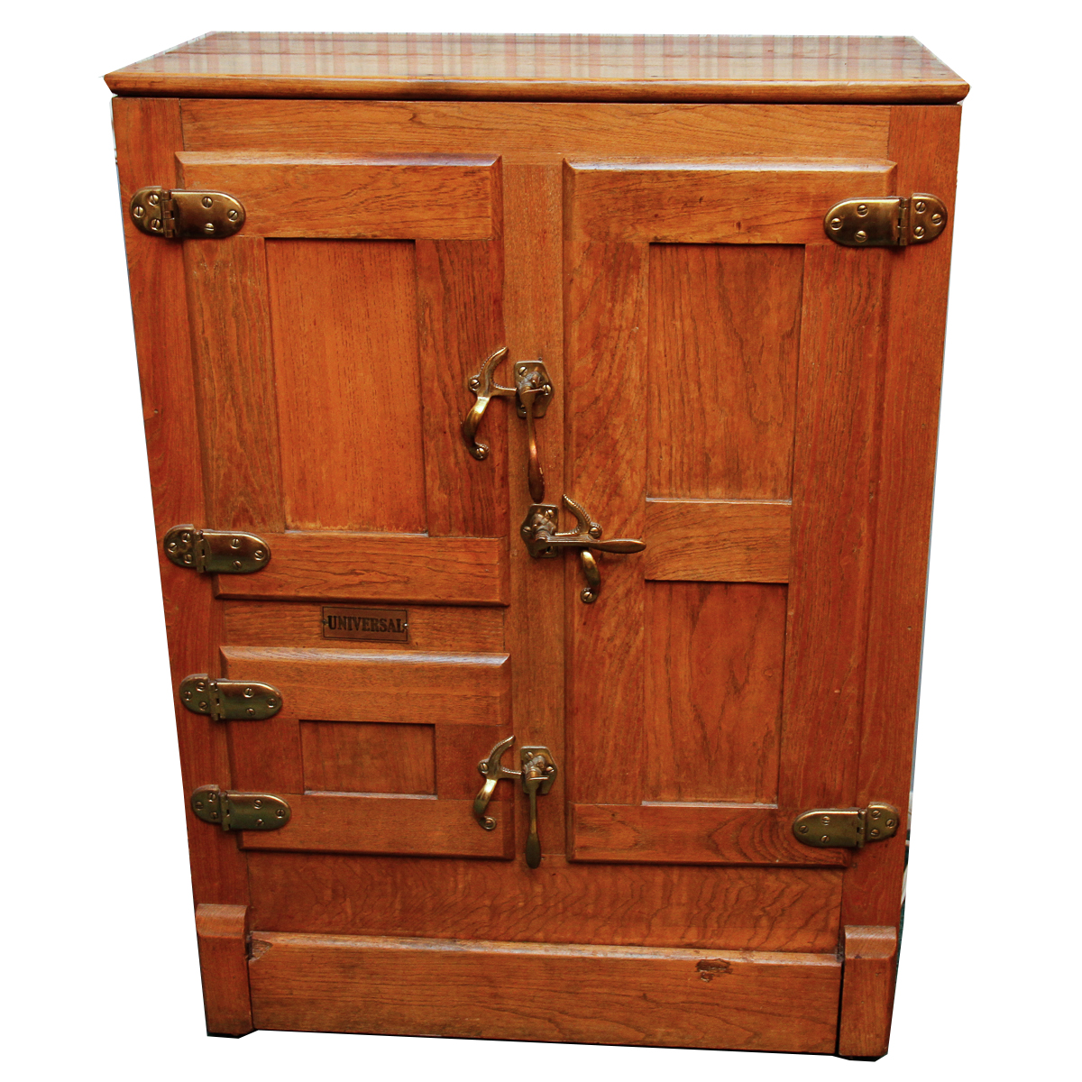 Antique Oak Ice Box by Universal, Circa 1900