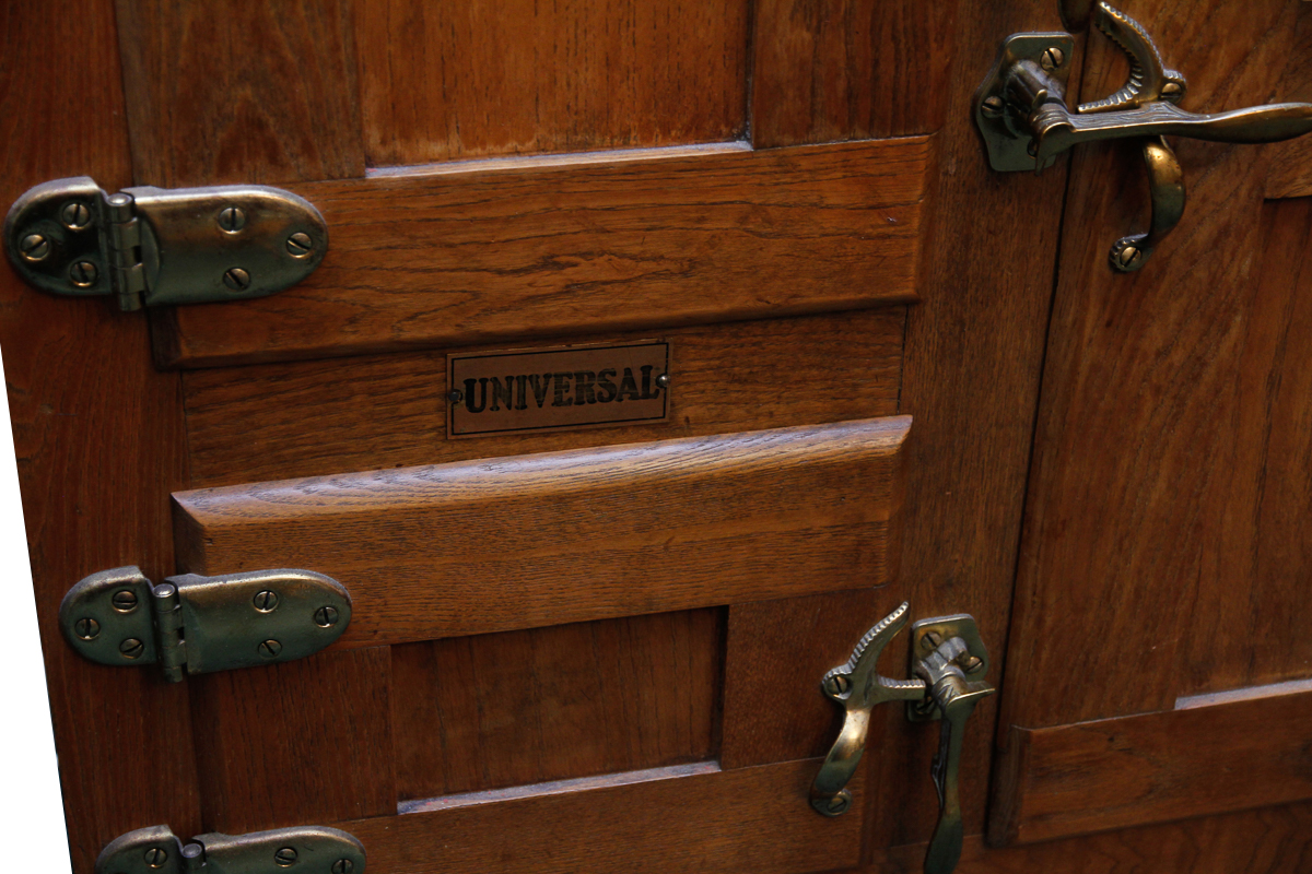 Antique Oak Ice Box by Universal, Circa 1900