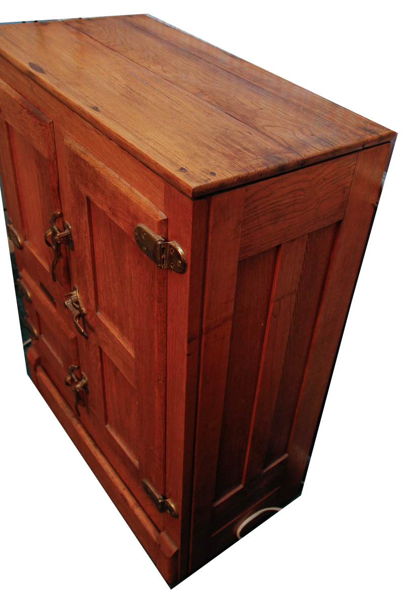 Antique Oak Ice Box by Universal, Circa 1900