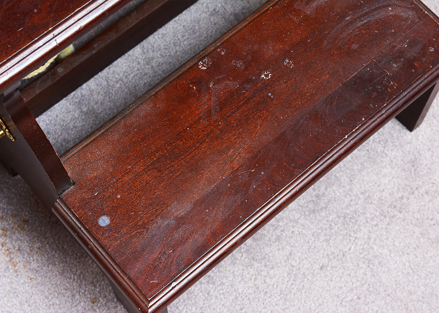 Queen Sized Cherry Four Poster Bed With Step Stool