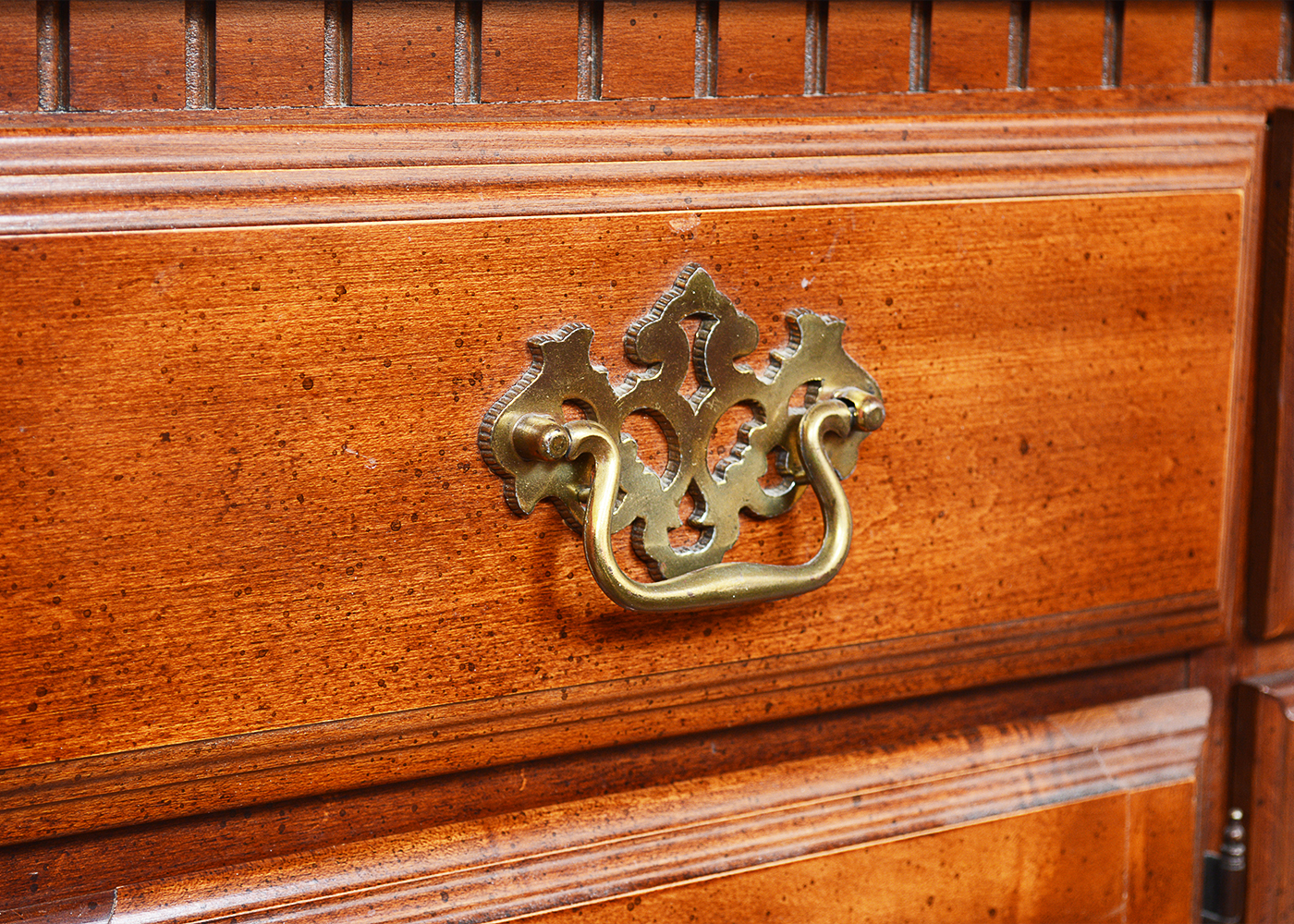 Chippendale Style Cherry Dresser With Mirror by Sumter Cabinet Co.