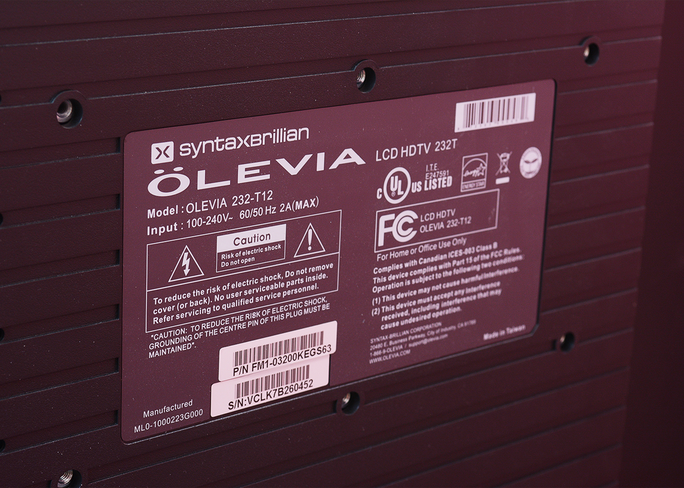 Olevia LCD Television