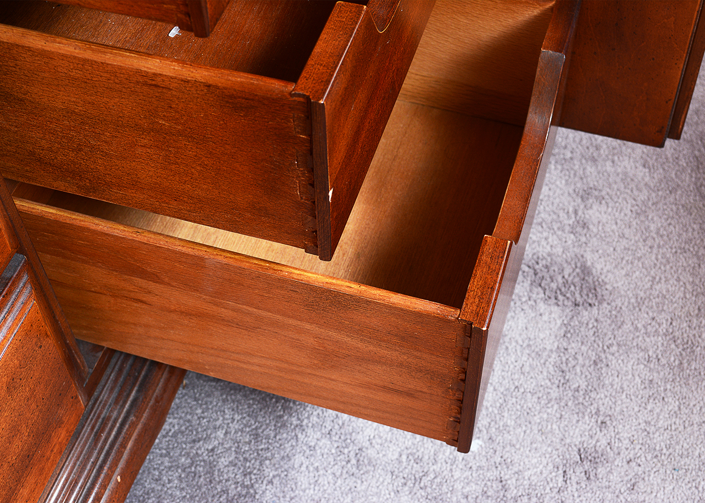 Chippendale Style Cherry Dresser With Mirror by Sumter Cabinet Co.