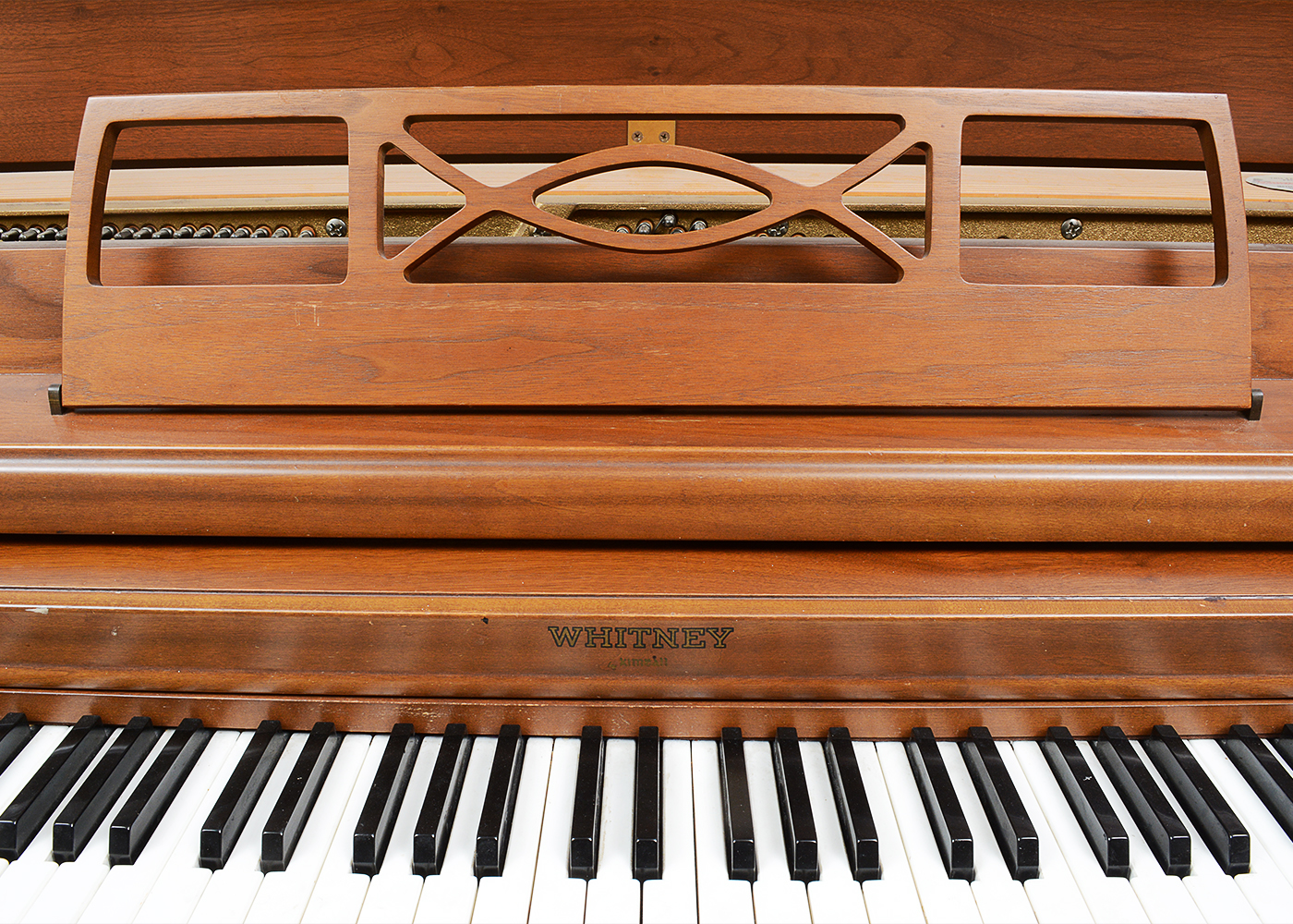 Vintage Kimball by Whitney Hardwood Spinet Piano and Bench