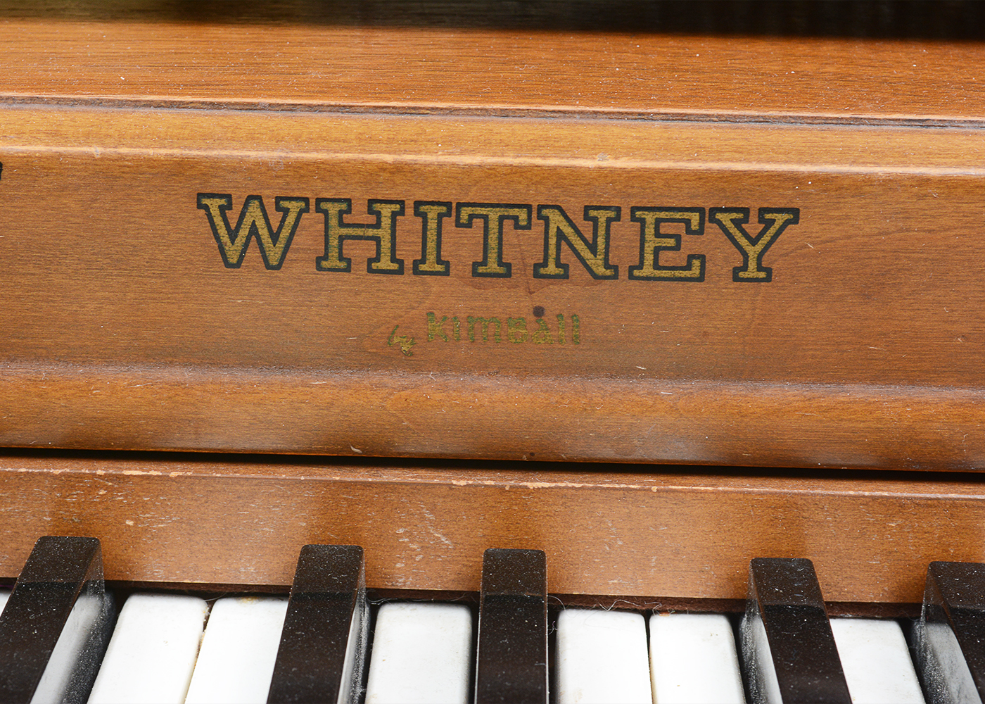 Vintage Kimball by Whitney Hardwood Spinet Piano and Bench