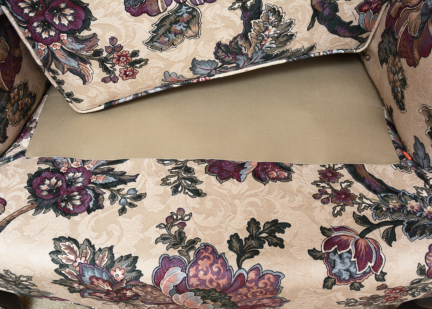 Foliate and Floral Wingback Chairs