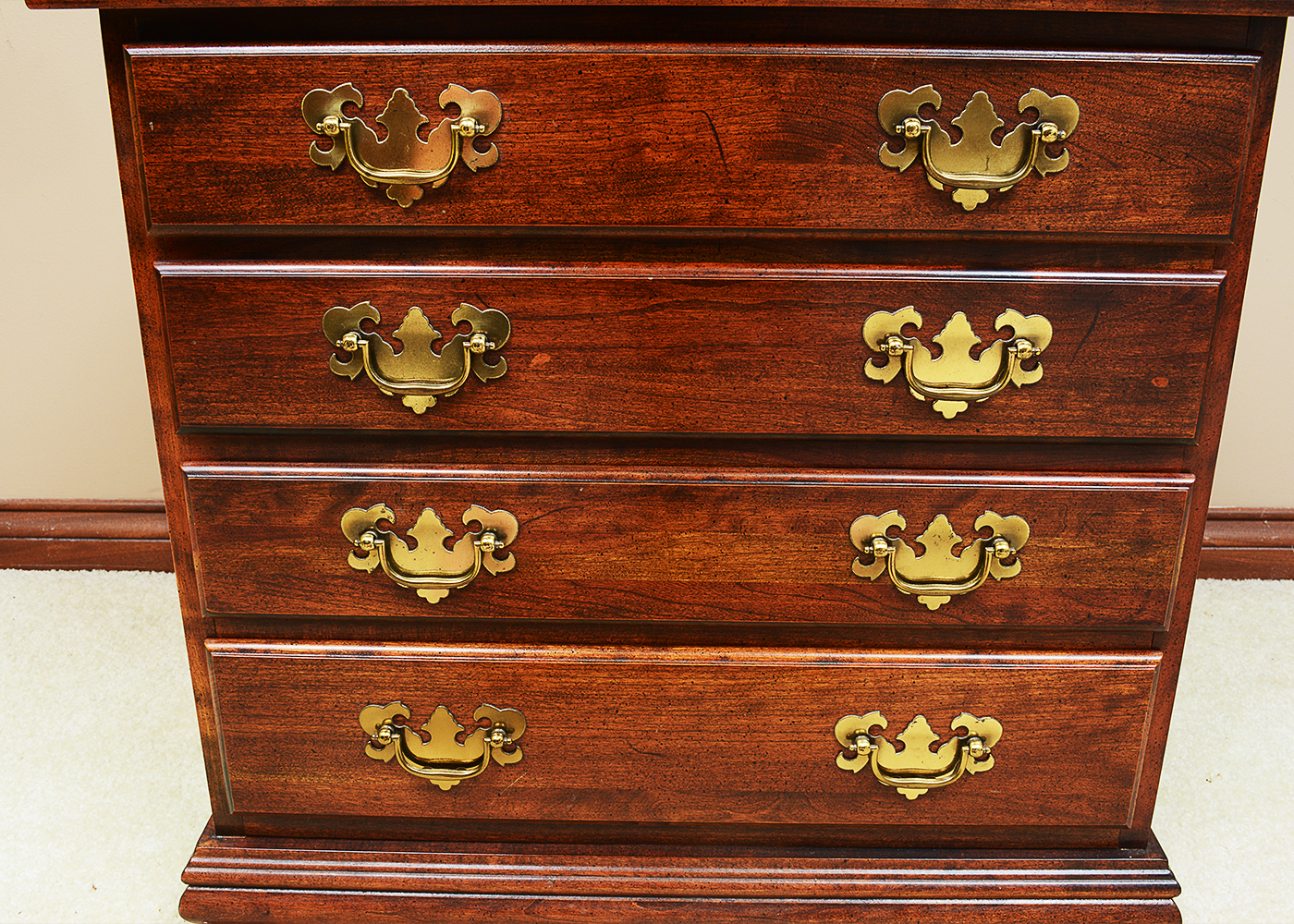 Chippendale Style Cherry Diminutive Chest of Drawers