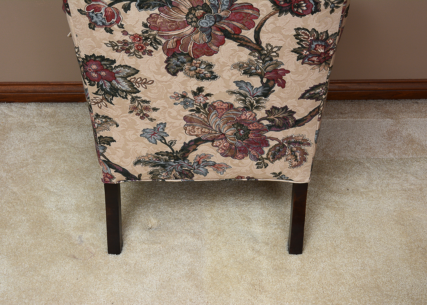 Foliate and Floral Wingback Chairs