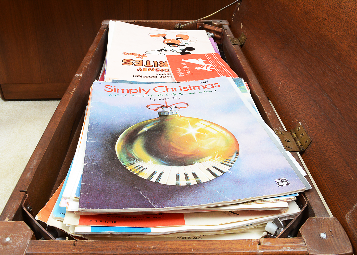 Vintage Kimball by Whitney Hardwood Spinet Piano and Bench