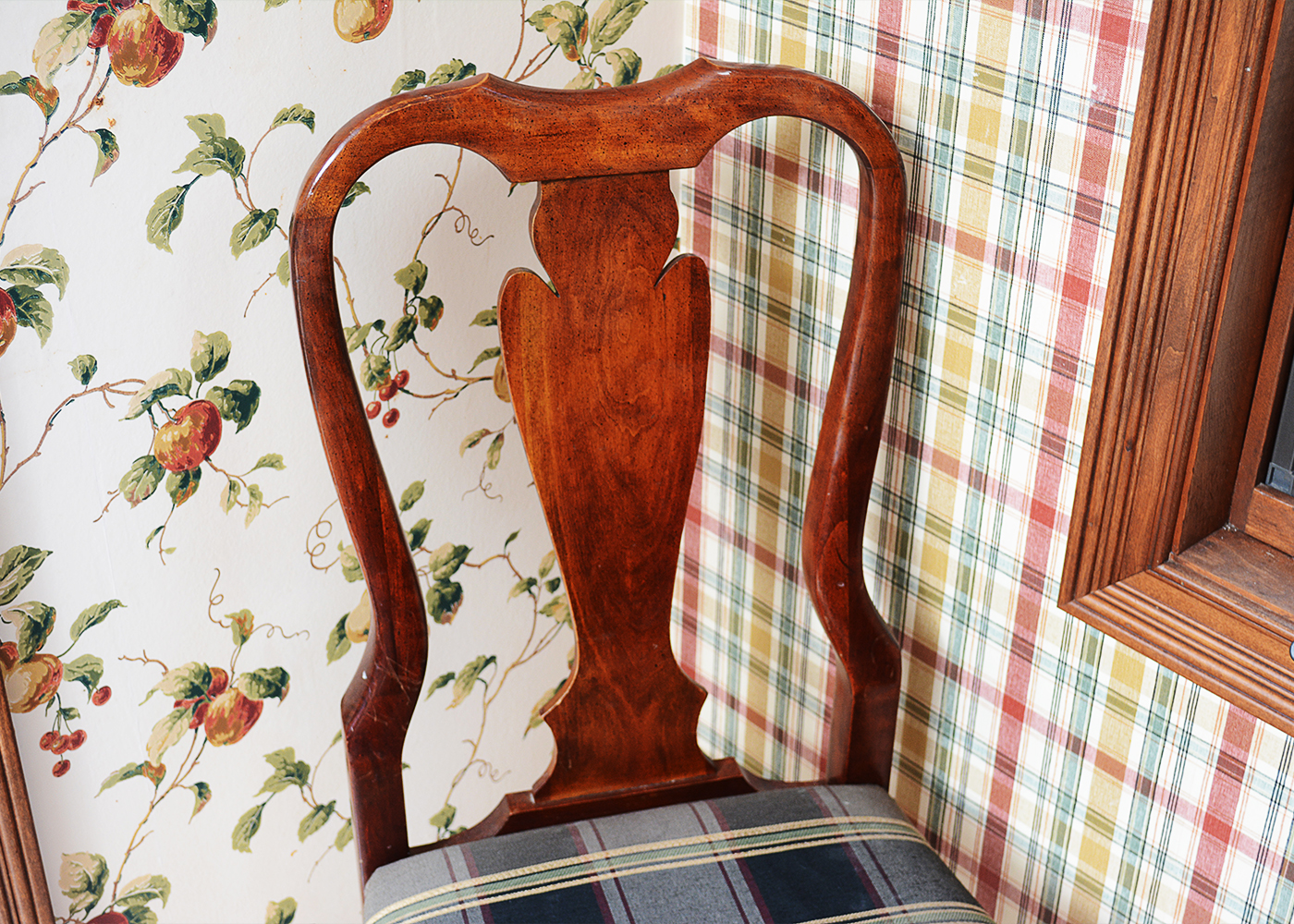 Queen Anne Style Chairs and Cherry Finish Table by Tell City Chair Co.