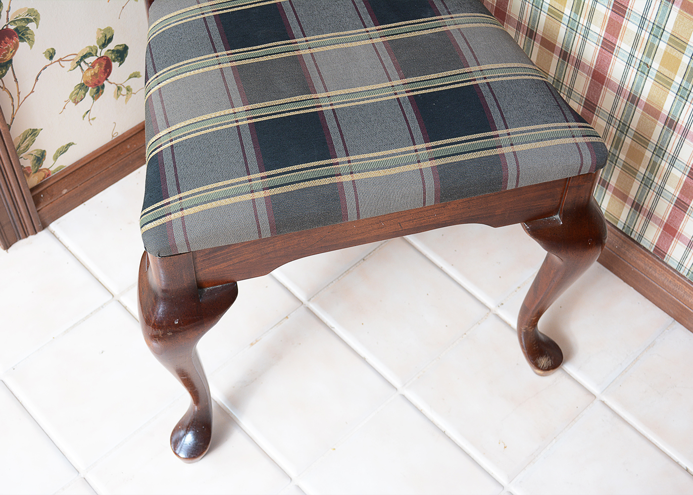 Queen Anne Style Chairs and Cherry Finish Table by Tell City Chair Co.