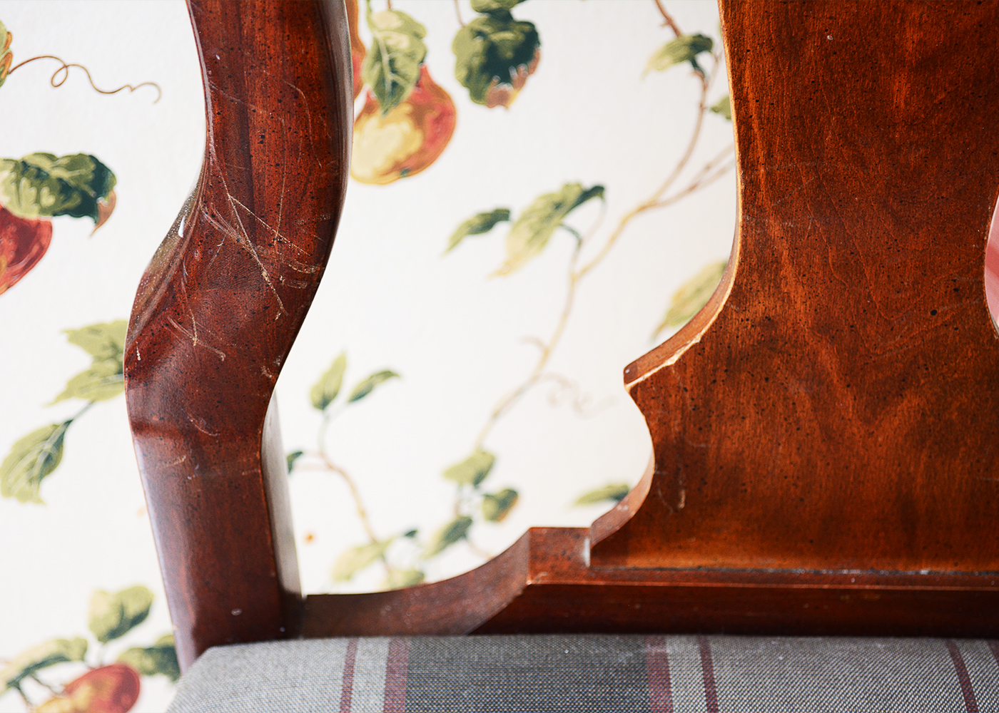 Queen Anne Style Chairs and Cherry Finish Table by Tell City Chair Co.