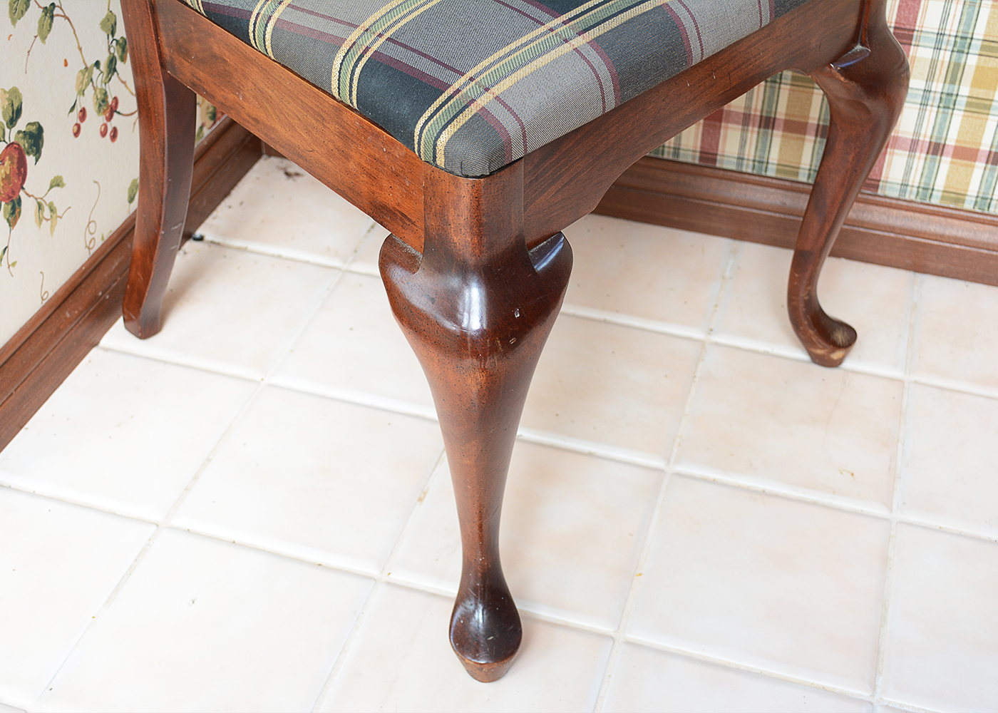 Queen Anne Style Chairs and Cherry Finish Table by Tell City Chair Co.