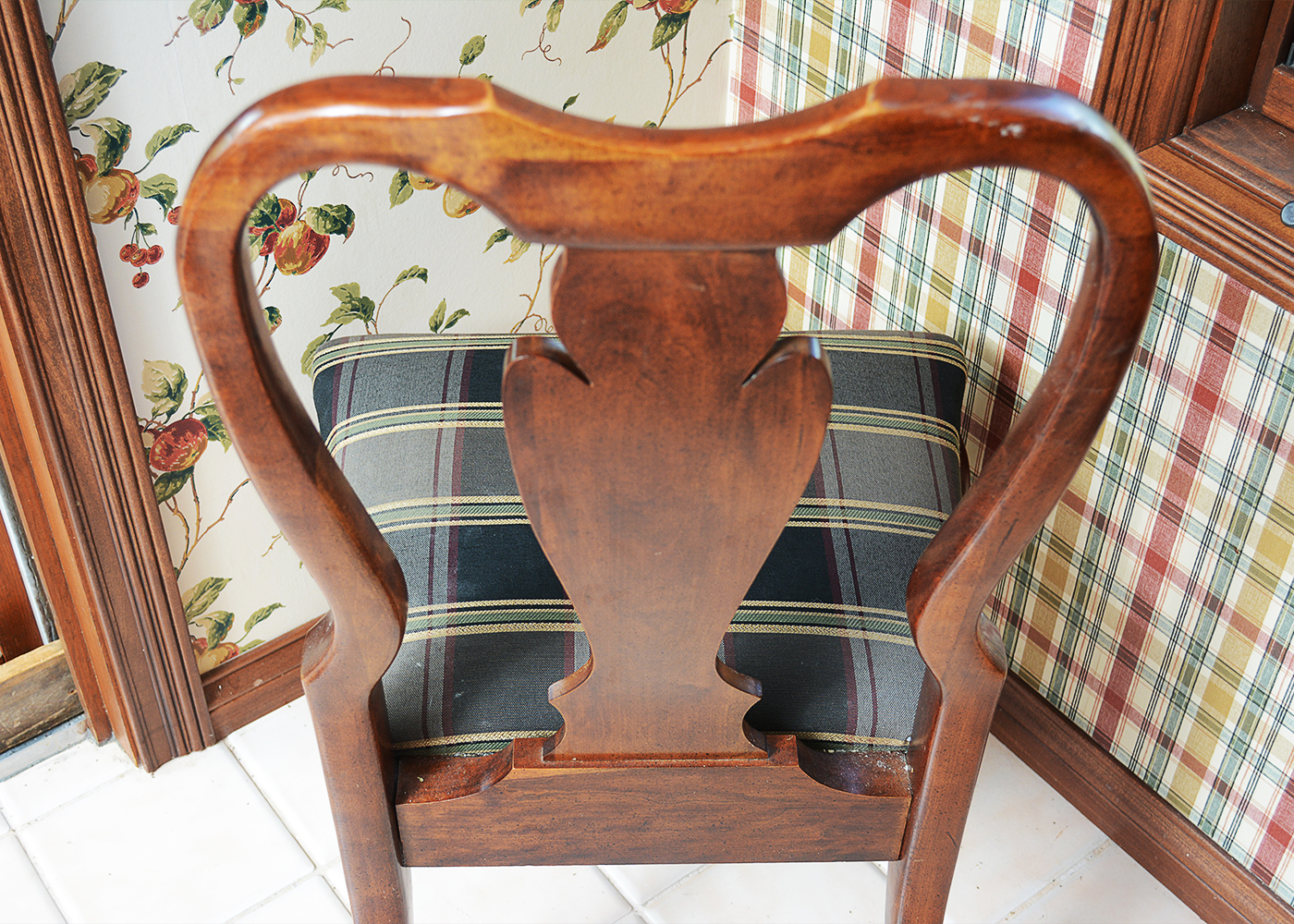 Queen Anne Style Chairs and Cherry Finish Table by Tell City Chair Co.