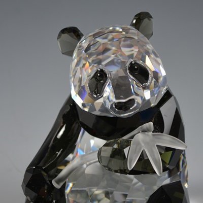 Swarovski Panda Family Crystal Figurines