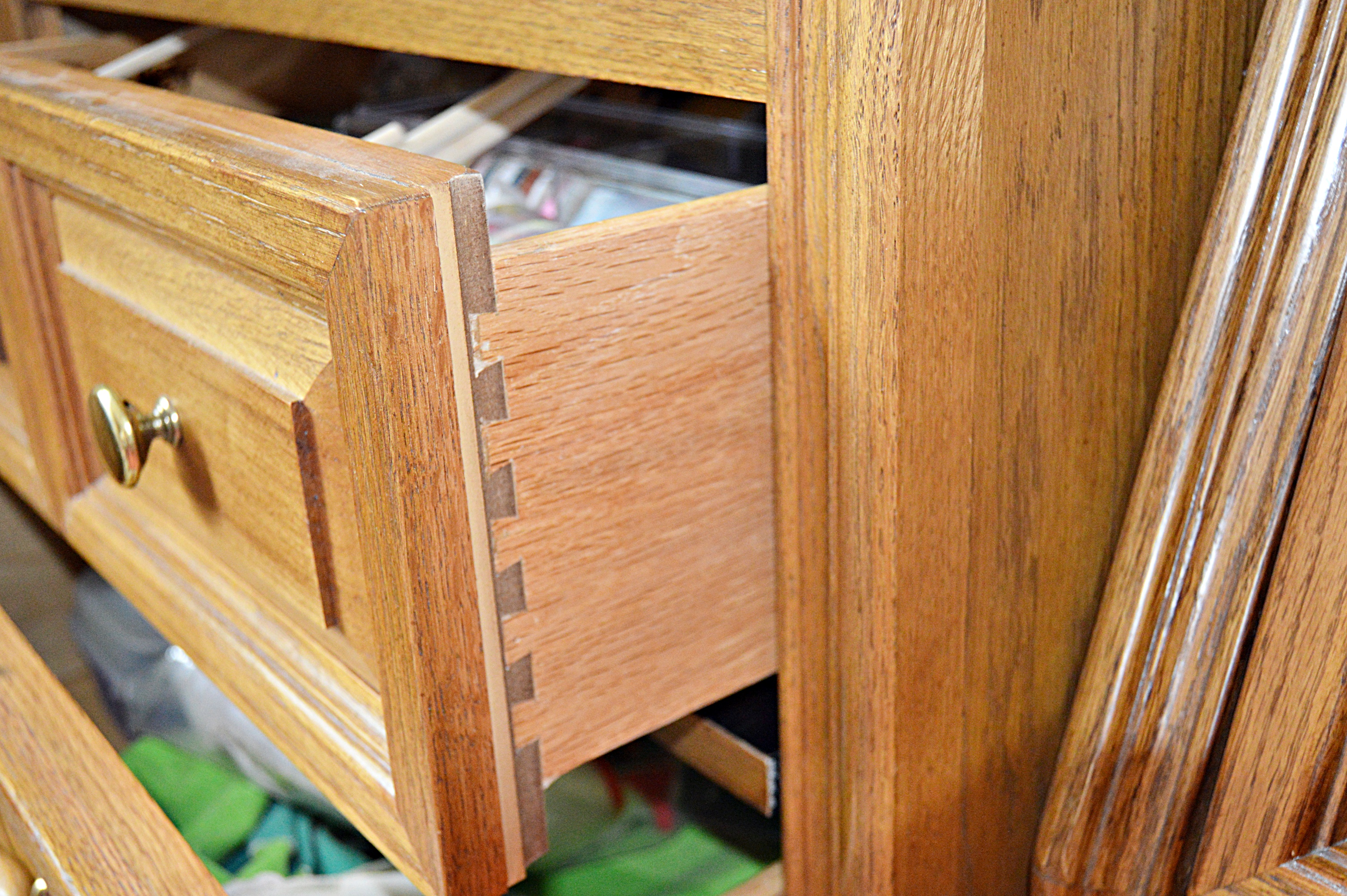 Stanley Oak Pier Cabinets and Queen Storage Bed Headboard