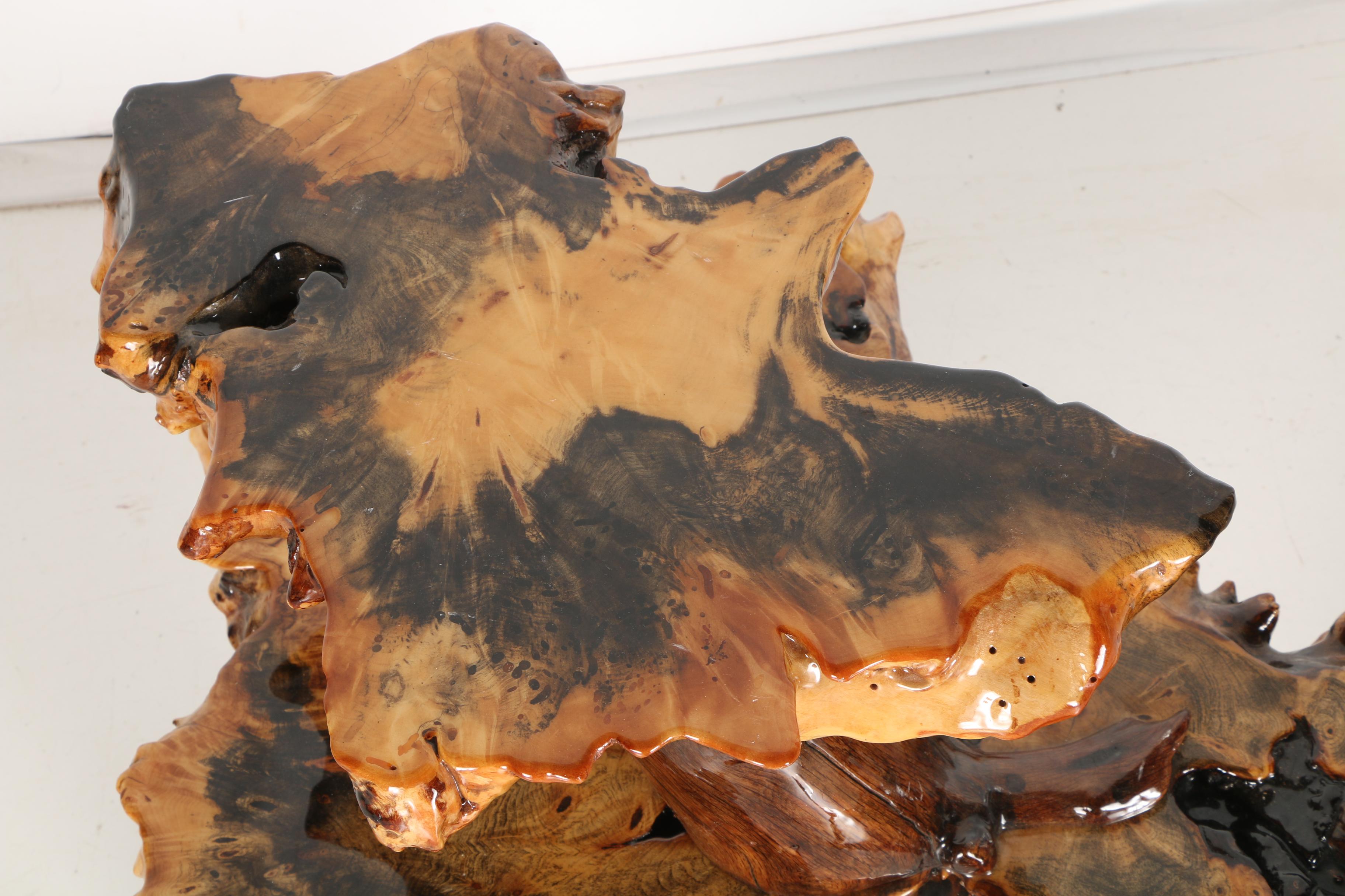 Epoxied Buckeye Burl End Table by Wheeler