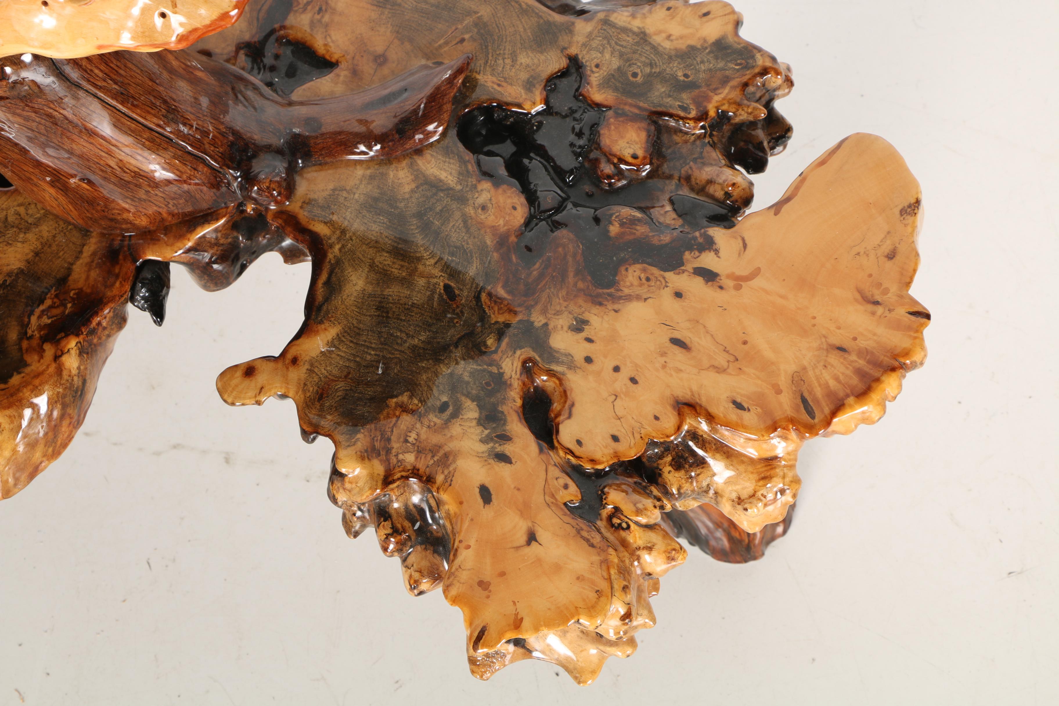 Epoxied Buckeye Burl End Table by Wheeler
