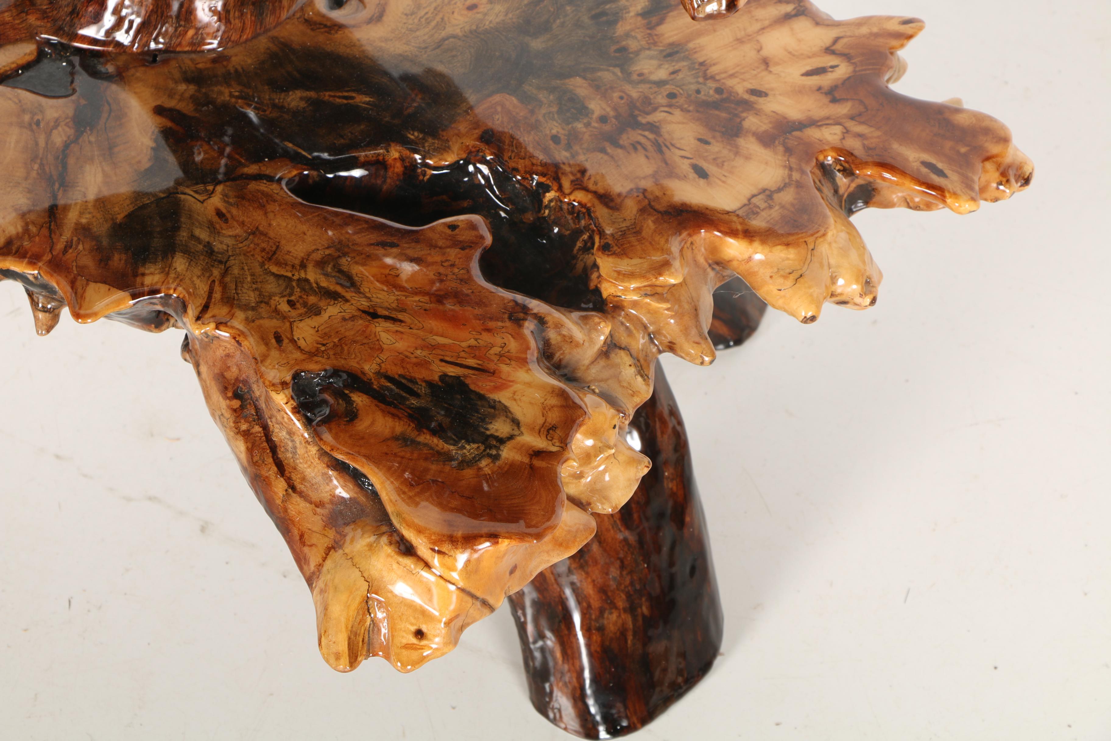 Epoxied Buckeye Burl End Table by Wheeler