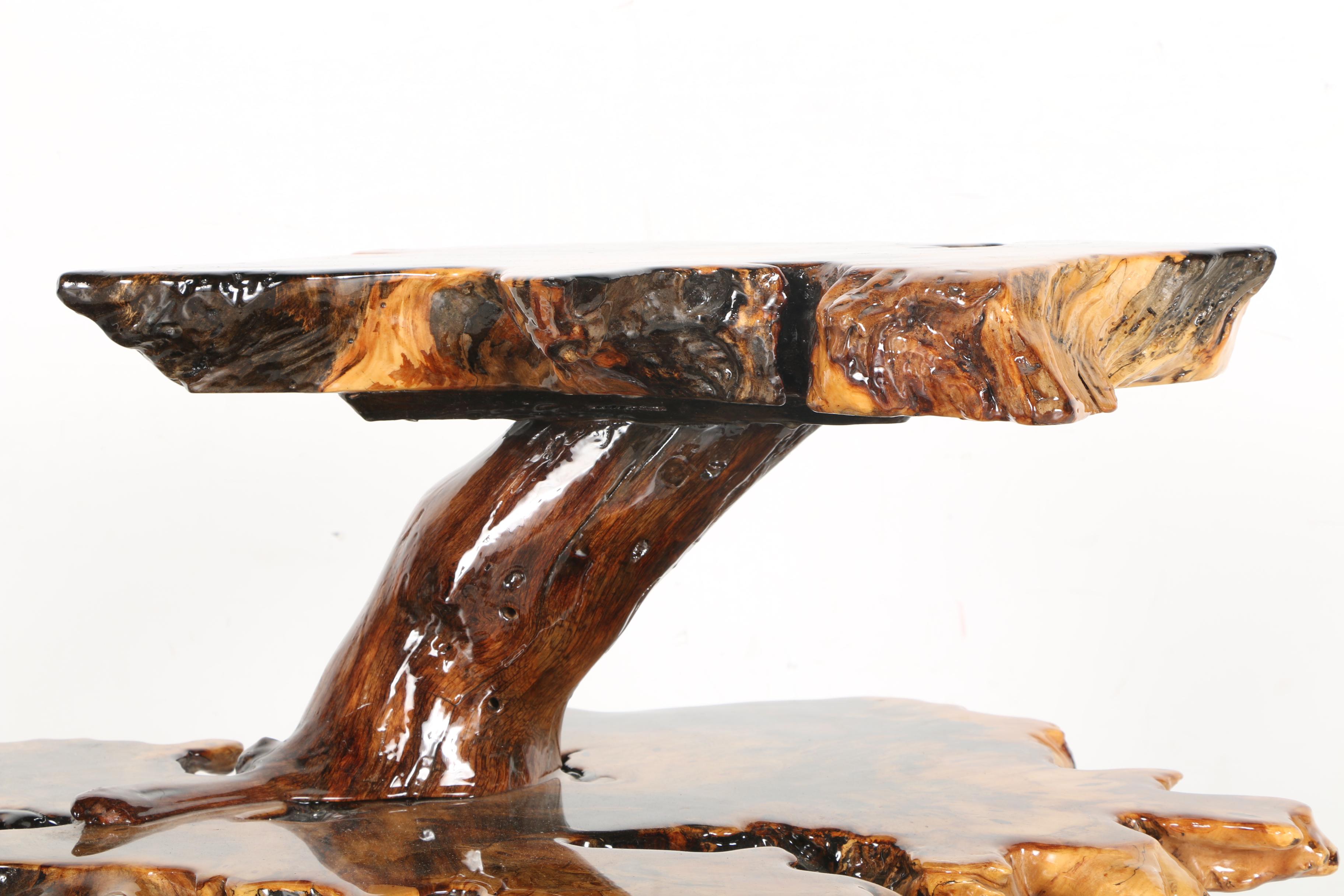 Epoxied Buckeye Burl End Table by Wheeler