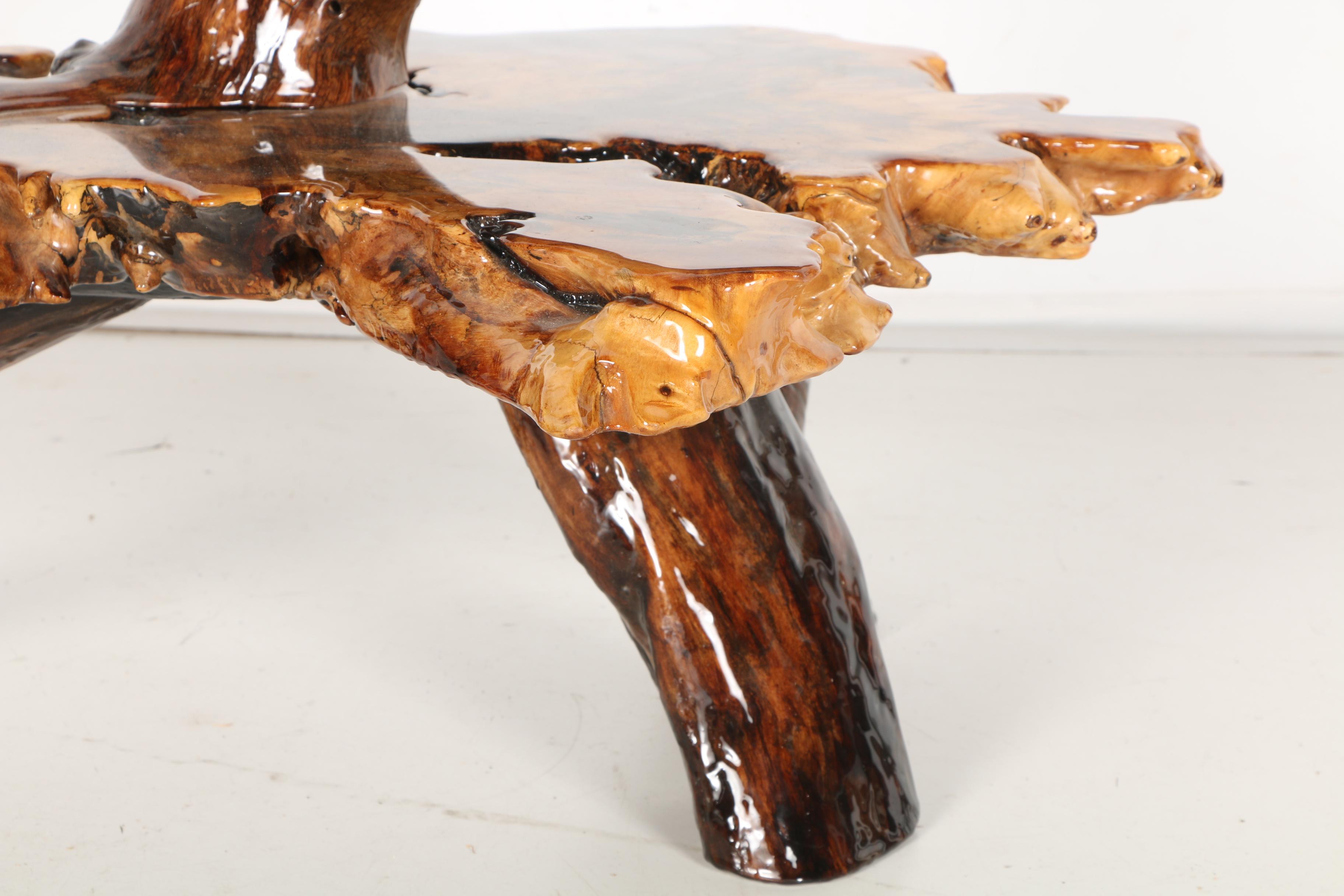 Epoxied Buckeye Burl End Table by Wheeler