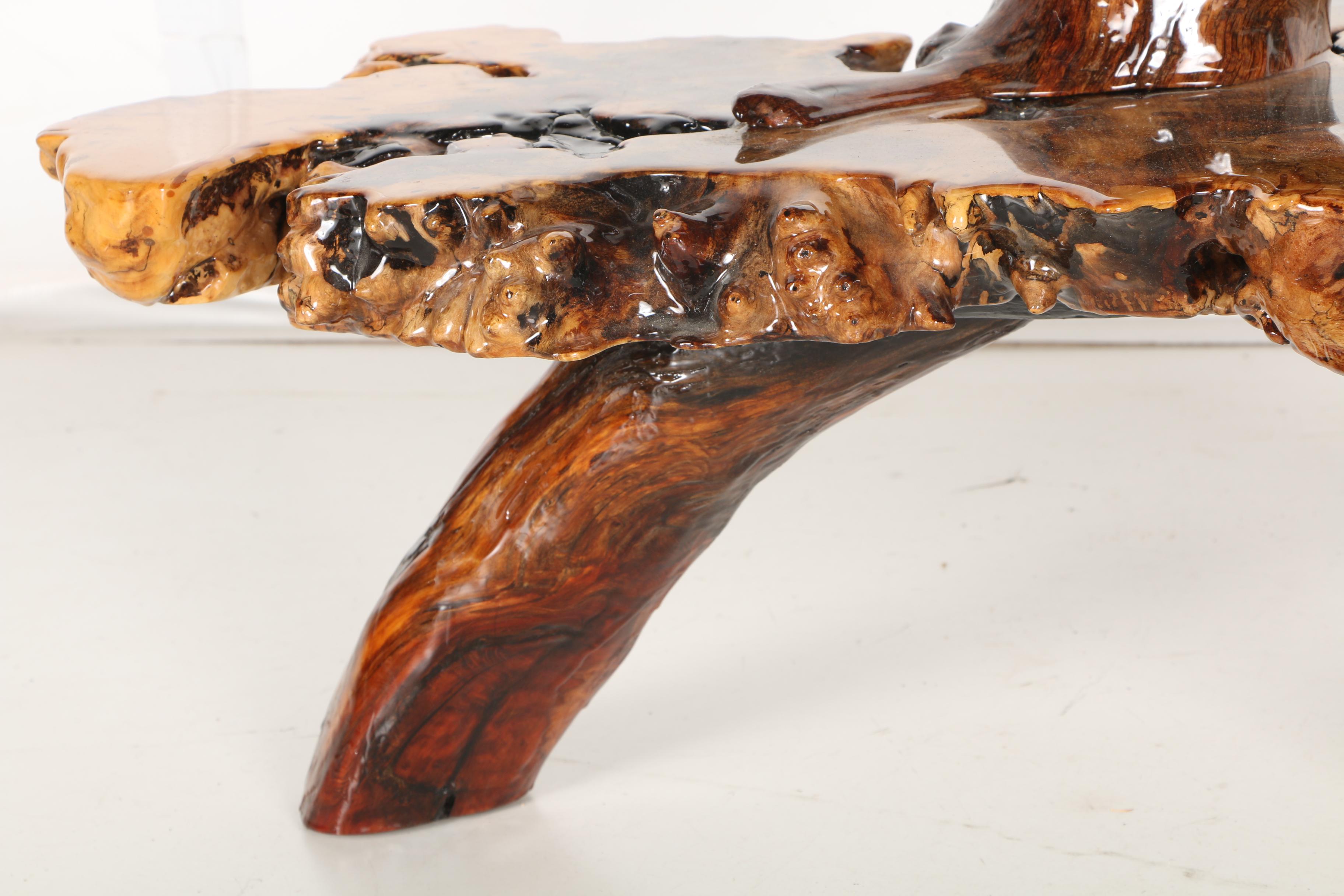 Epoxied Buckeye Burl End Table by Wheeler