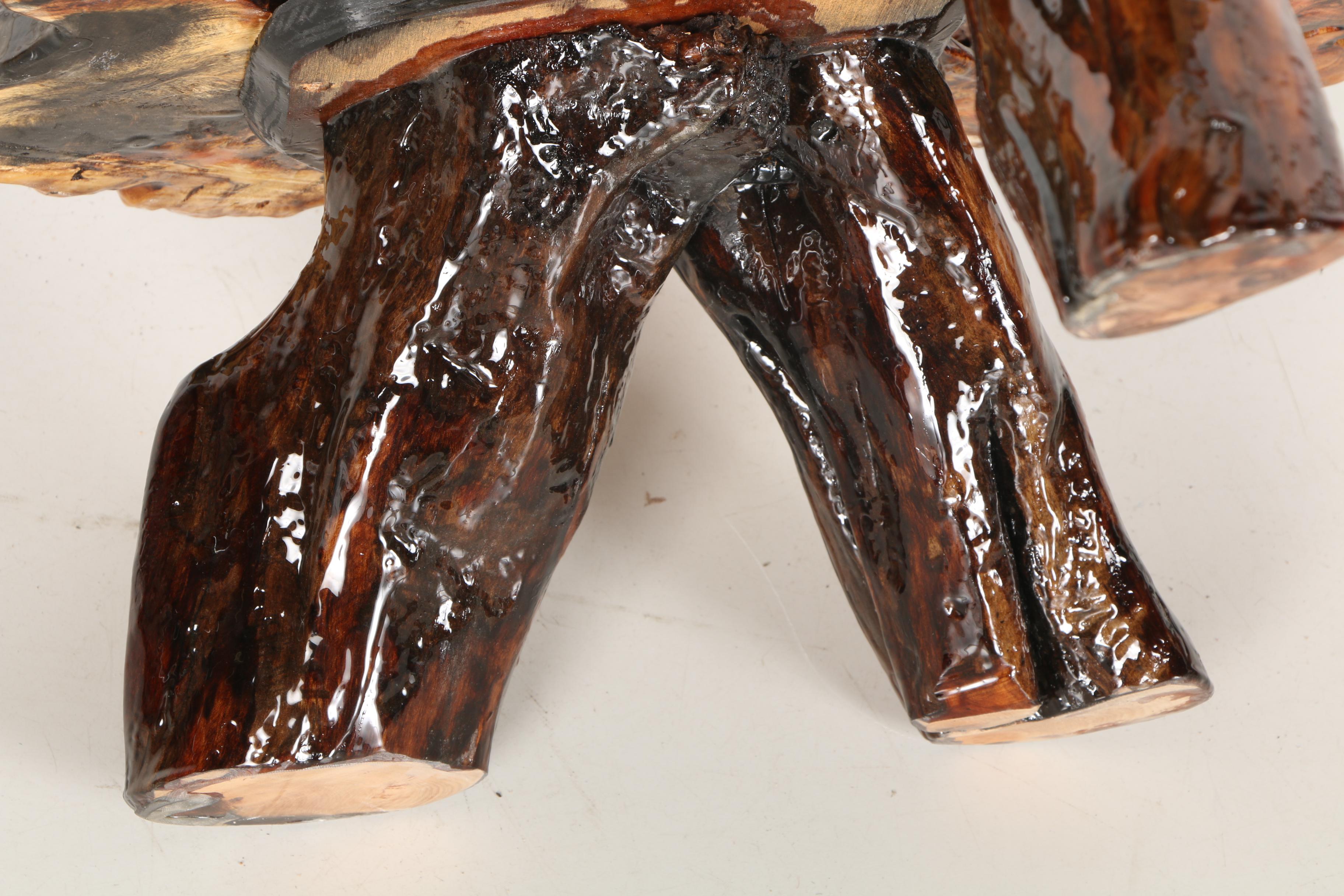 Epoxied Buckeye Burl End Table by Wheeler