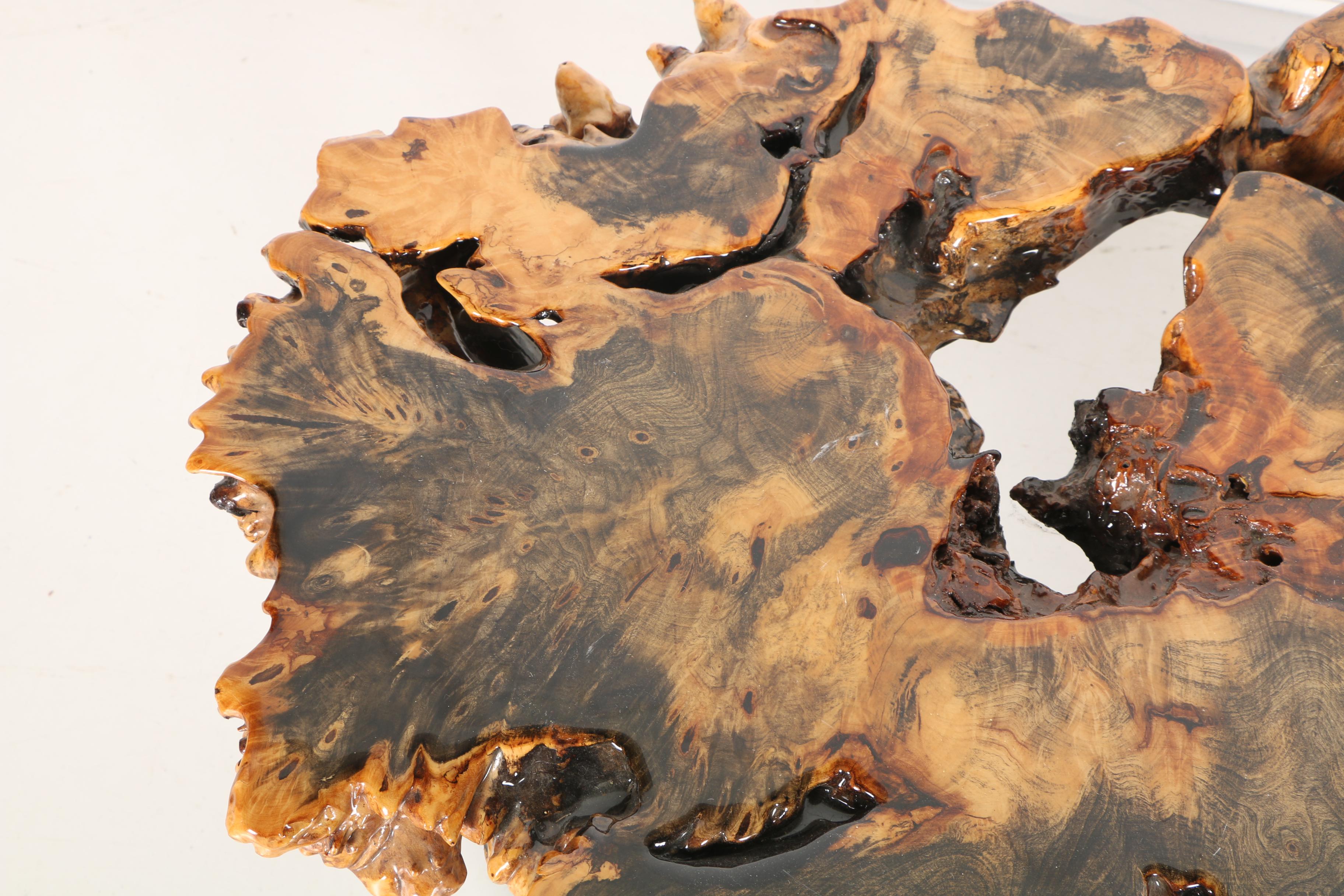 Epoxied Buckeye Burl Coffee Table by Wheeler