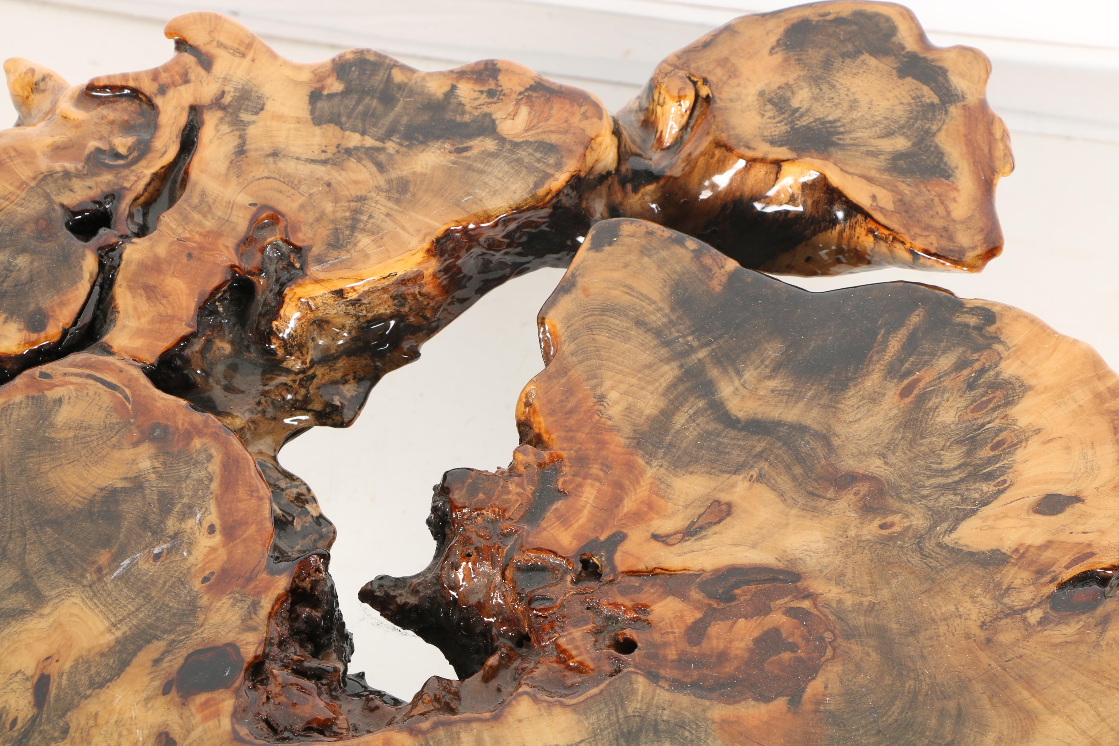 Epoxied Buckeye Burl Coffee Table by Wheeler