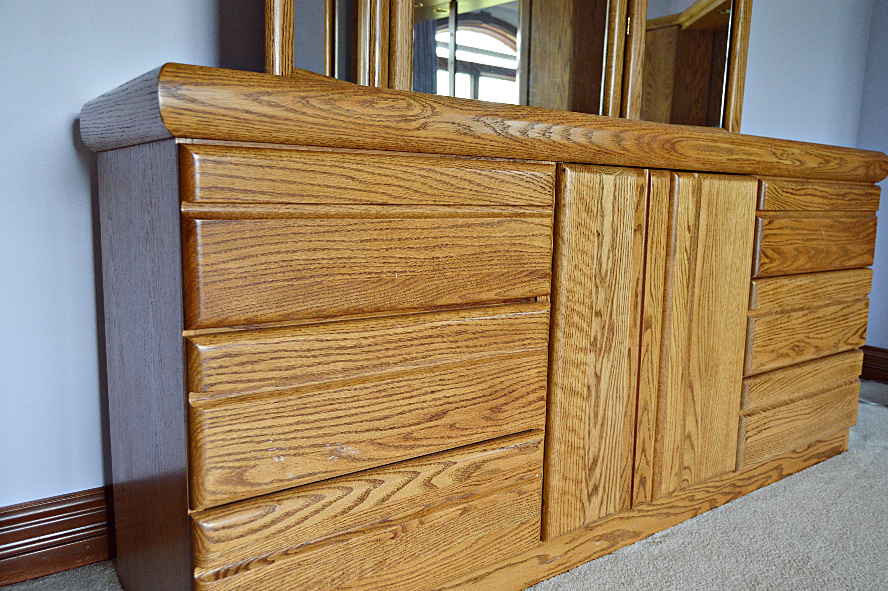 Arbek Oak Dresser and Mirror