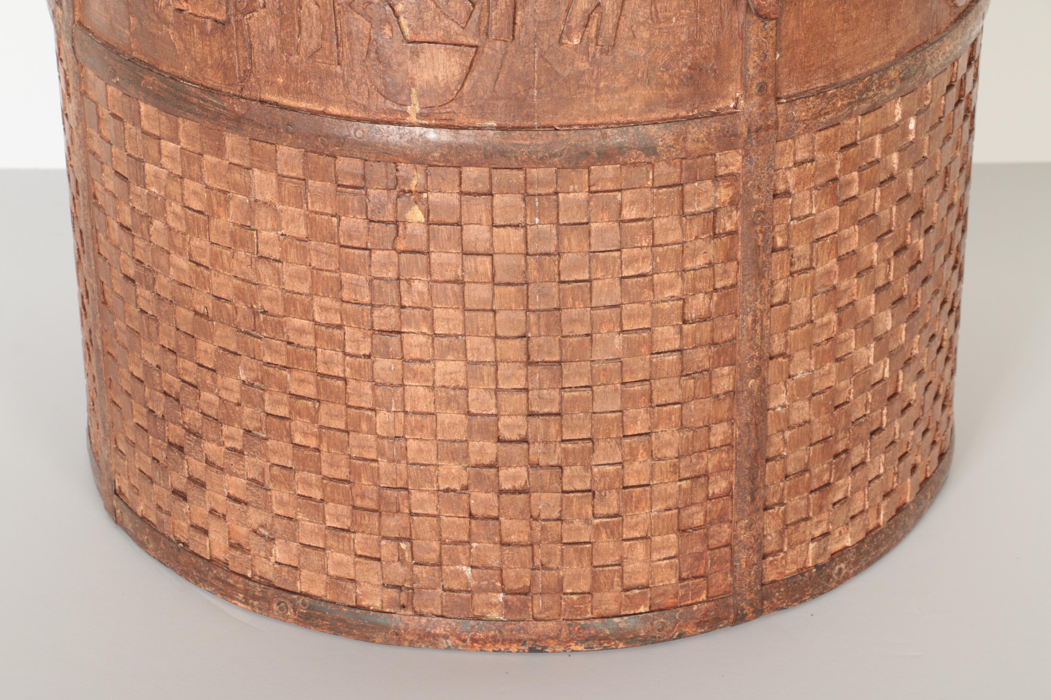 Indian Carved Wooden Trunk