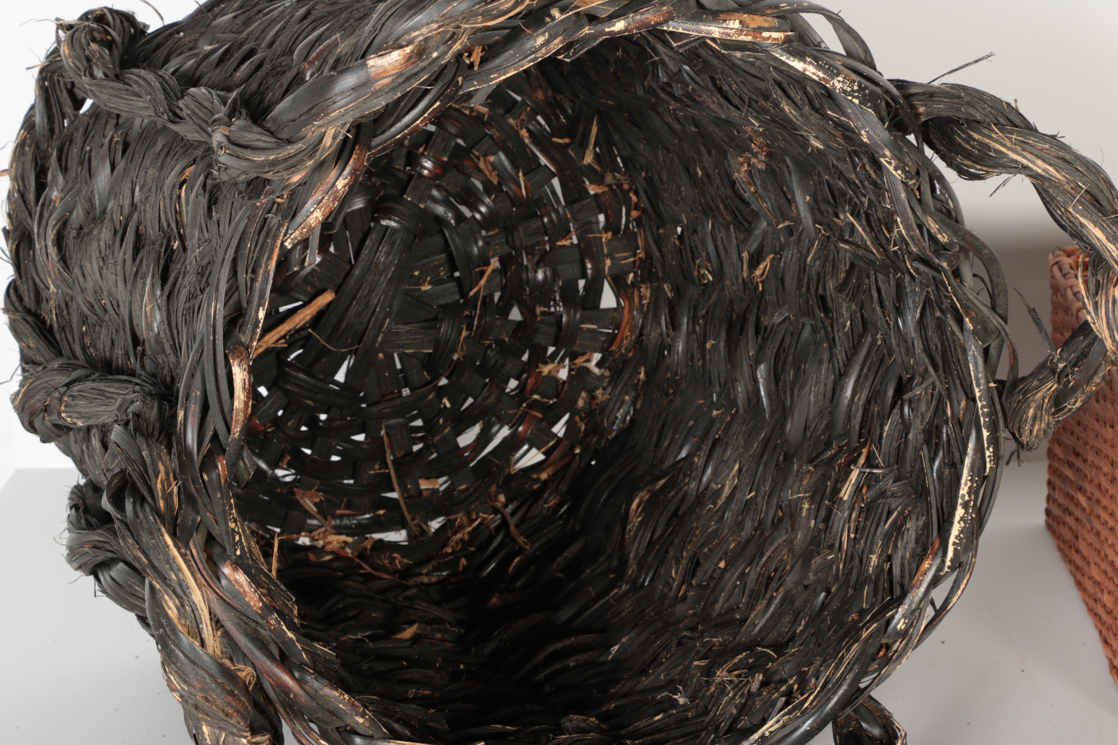 Pair of Woven Decorative Baskets