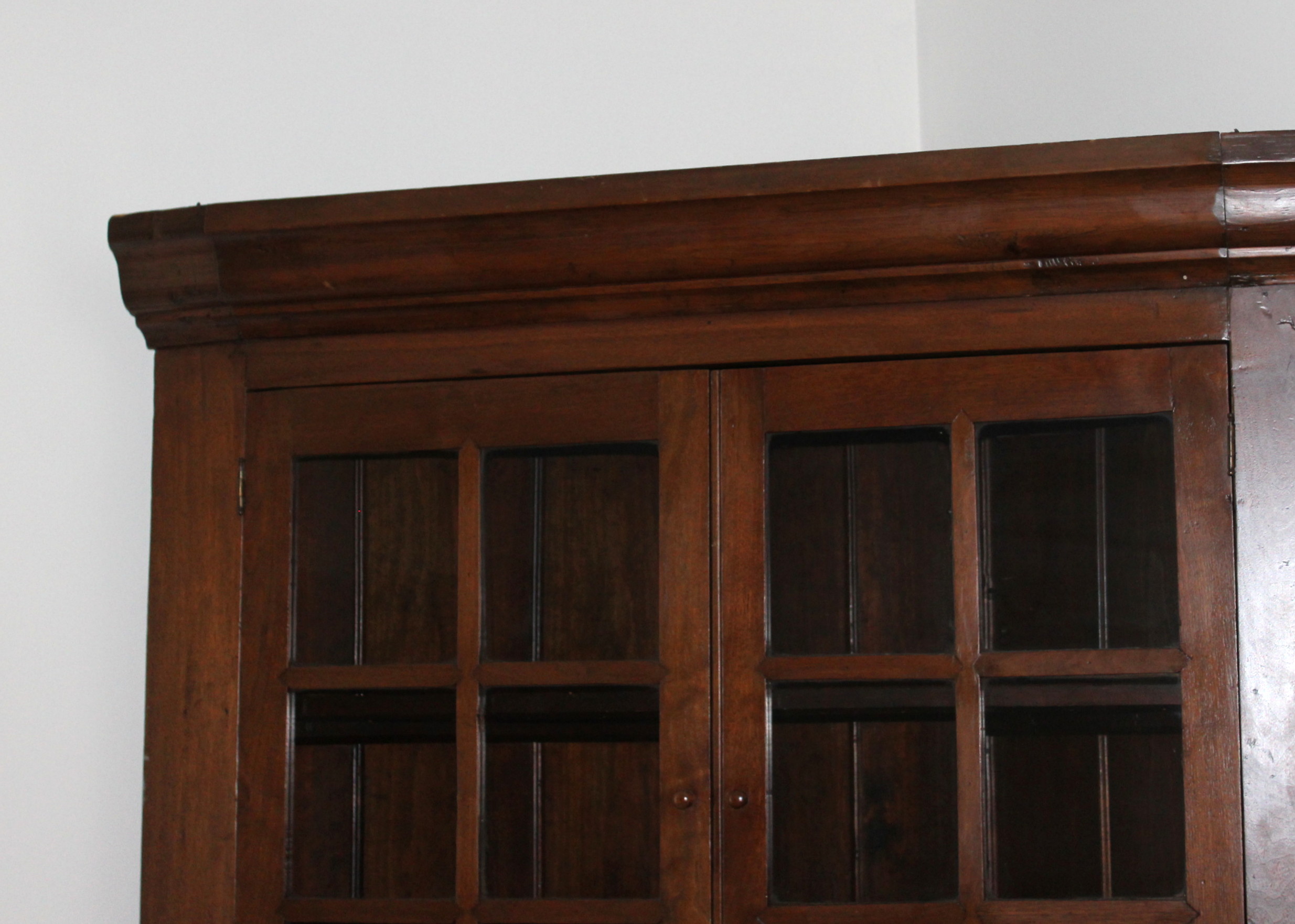 Antique Shaker Style Cherry Corner Cupboard