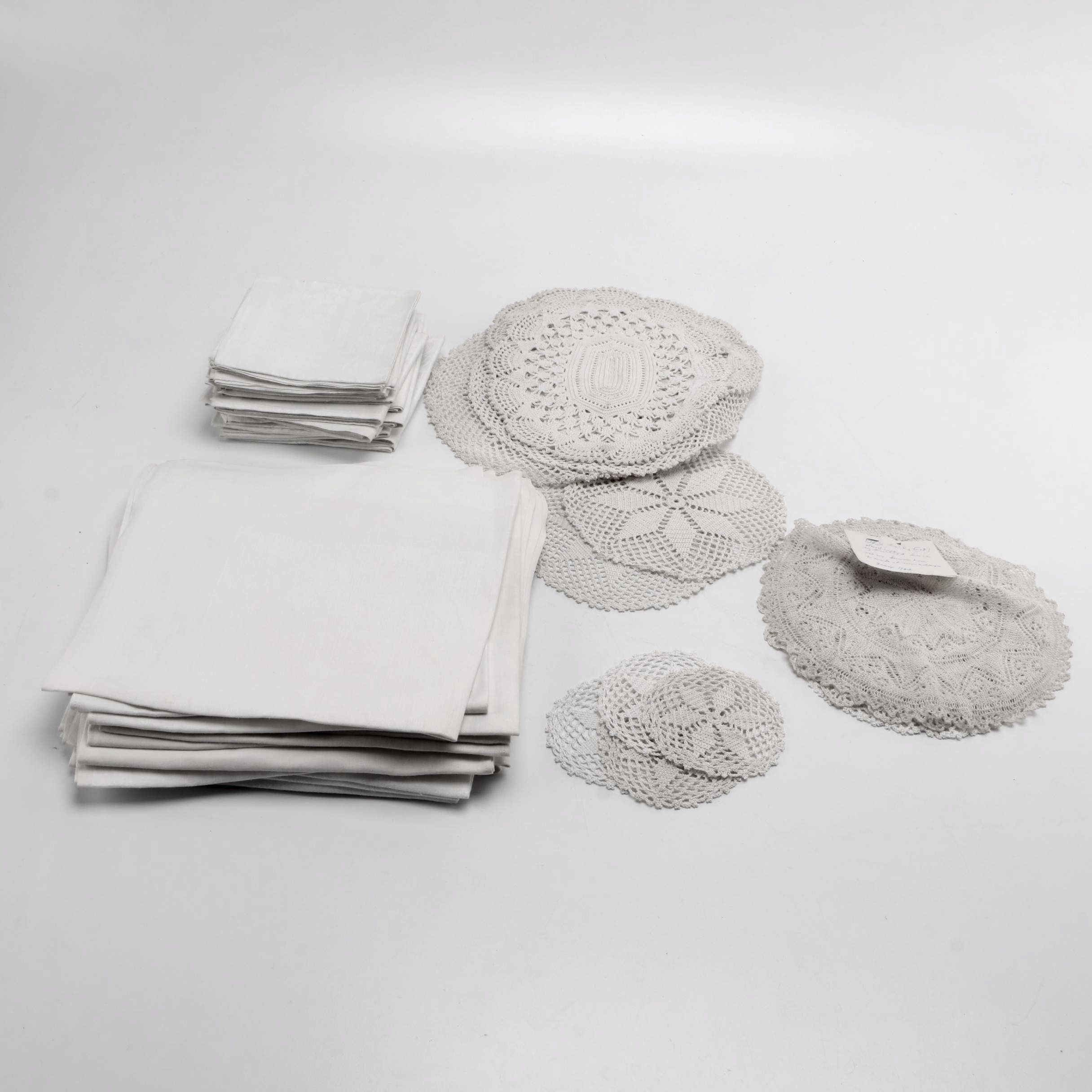 Collection of Linens and Doilies