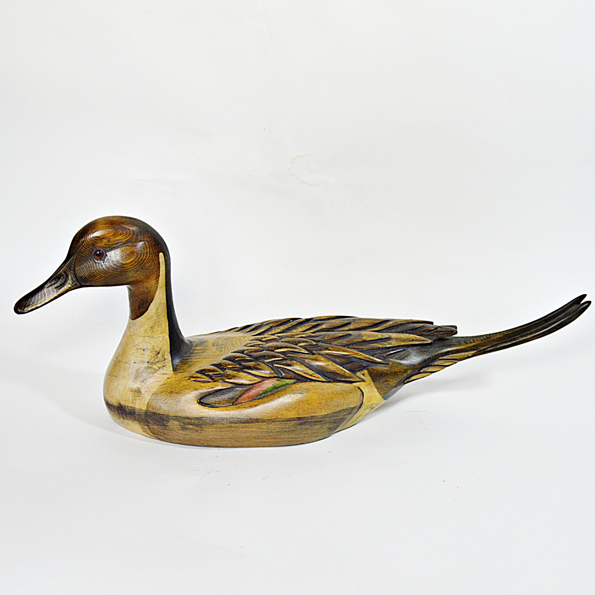 Tom Taber and John R. Fairfield Signed Duck Wood Carving