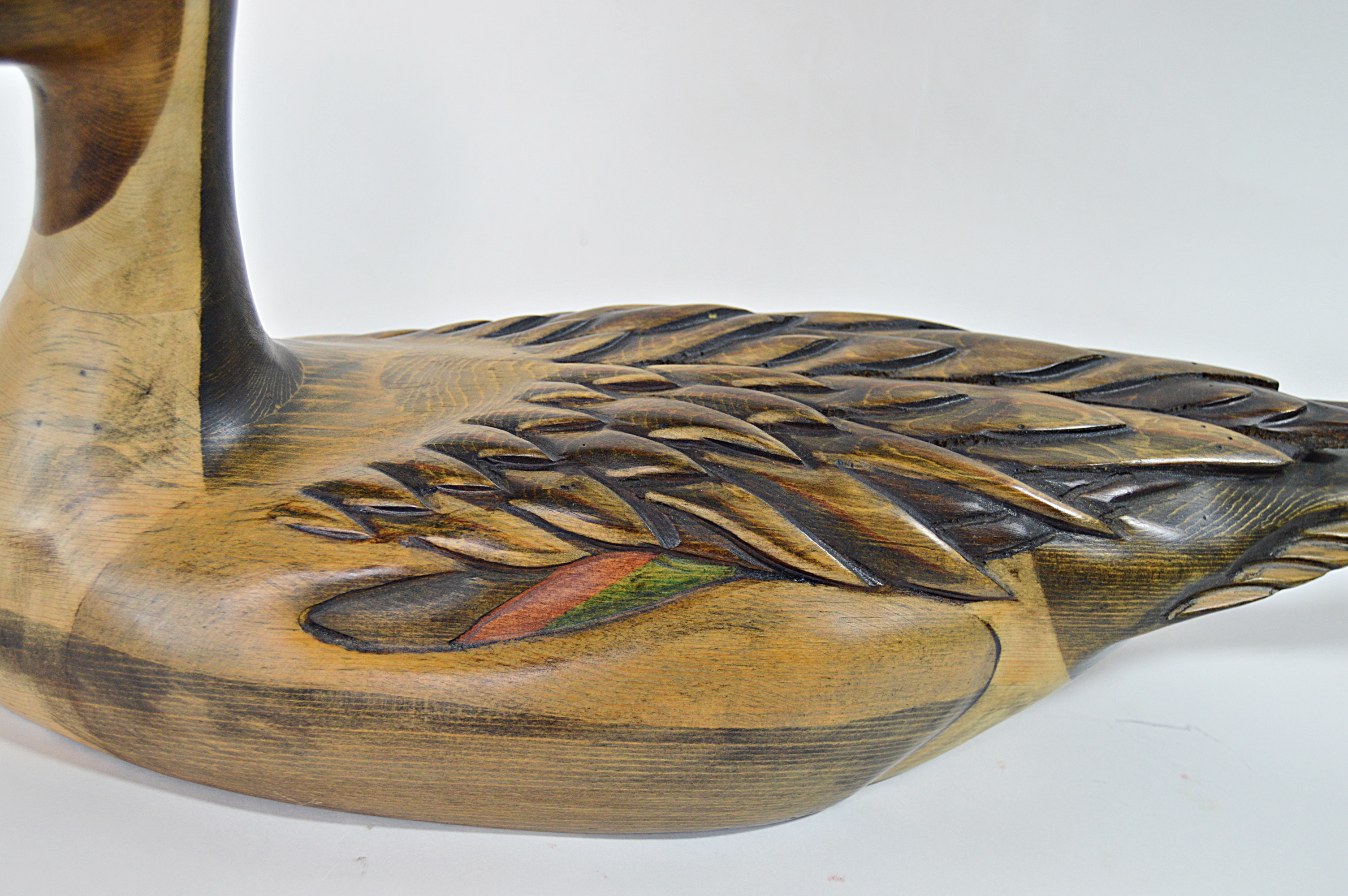 Tom Taber and John R. Fairfield Signed Duck Wood Carving